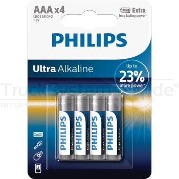 PHILIPS Batterie ULTRA 4B-Blister LR03 (AAA)  - 55036365