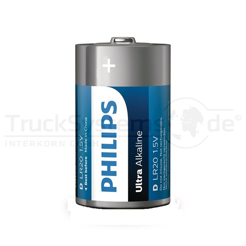 PHILIPS Batterie ULTA B2 2er-Blister LR20 (D)  - LR20E2B/10 - LR20E2B10
