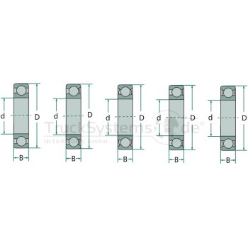 FAG Rillenkugellager 6005-2RSR-C3  - 6005 2RS C3 -  -...