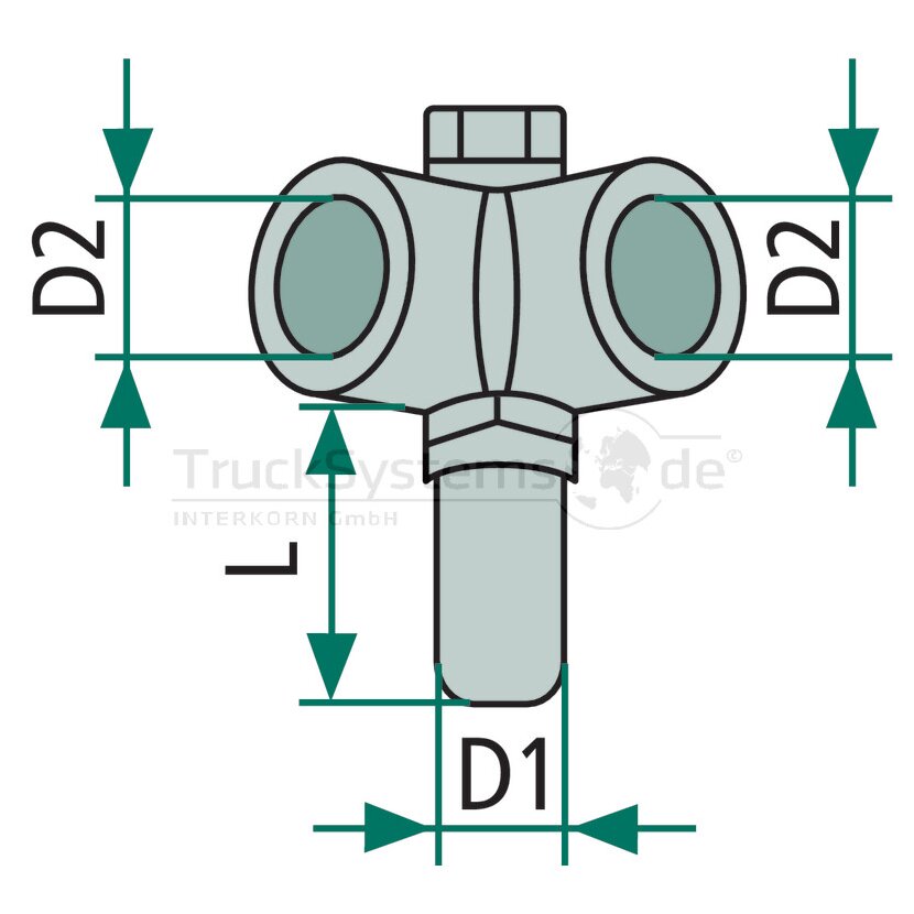 RAUFOSS COUPLINGS 3-Wege-Schottstutzen M16 x 1 5 Außen - 6237829