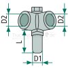 RAUFOSS COUPLINGS 3-Wege-Schottstutzen M16 x 1 5 Außen - 6237829