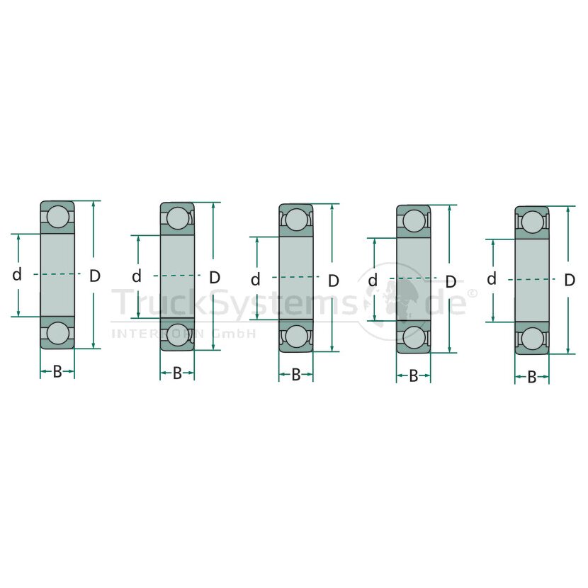 FAG Rillenkugellager 6304-2RSR-C3  - 6304 2RS C3 -  - 63042RSC3