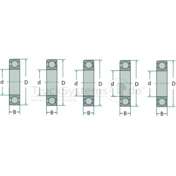 FAG Rillenkugellager 6304-2RSR-C3  - 6304 2RS C3 -  -...