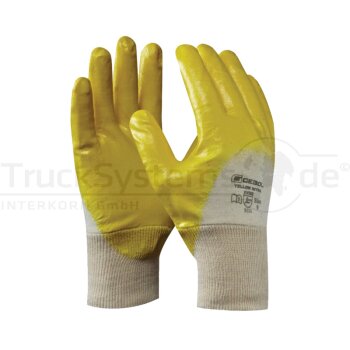 GEBOL Montagehandschuhe Nitril gelb Gr. 9  - 5170517-09 -...