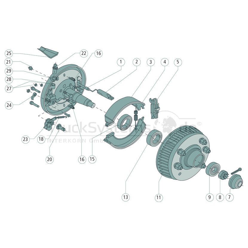 AL-KO Bremstrommel 205 x 6 M18 x 1 5  - 691619