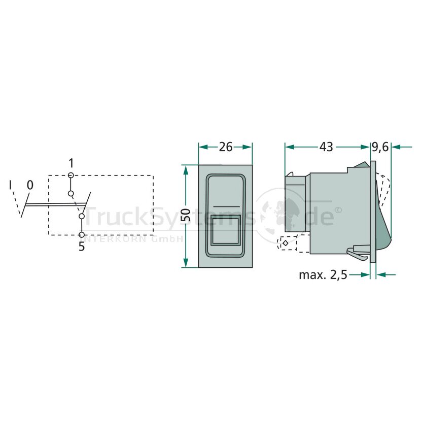 HELLA Wipptastenschalter - 6EH 004 570-001 - 6EH004570001