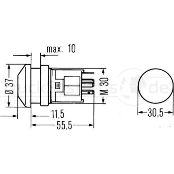 HELLA Schalter 12 Volt - 6HF 003 916-011 - 6HF003916011