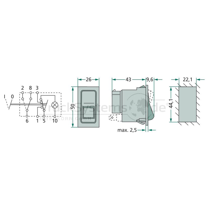 HELLA Warnblinkschalter 12Volt - 6HH 004 570-451 - 6HH004570451