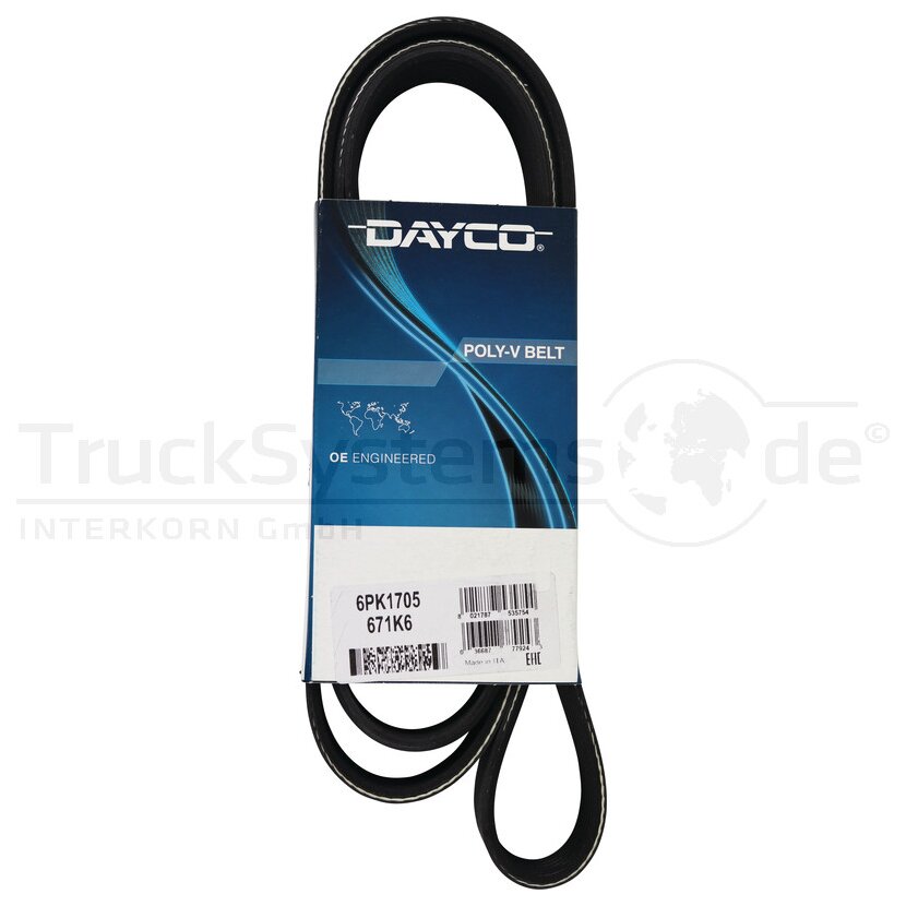 DAYCO Keilrippenriemen L: 1705mm  - 6PK1705 - 8021787535754