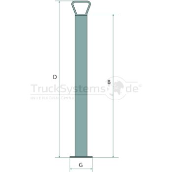 Stützfuß 700mm mit Kunststoffgriff  - 14270293...