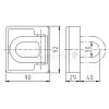 allsafe Zurrmulde Stahl roh 2500daN 95x90mm - 71102