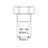 Kongsberg Reduzierstück M22 x 1,5, M16 x 1,5 - 6237616