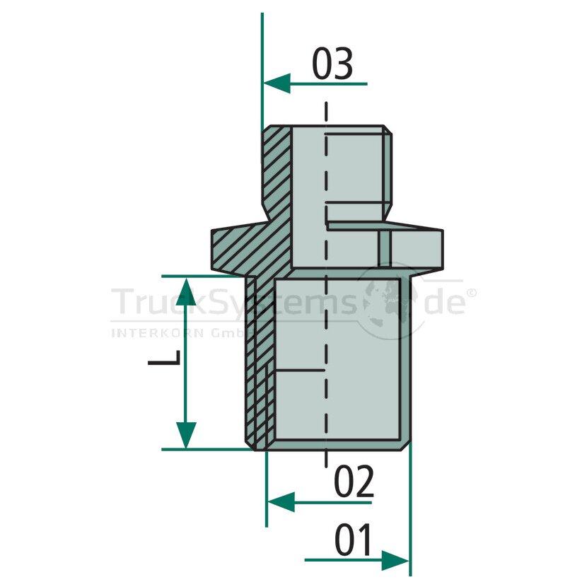 Kongsberg Schottstutzen M22 x 1,5, M16 x 1,5, M22 x 1,5 - 6237730