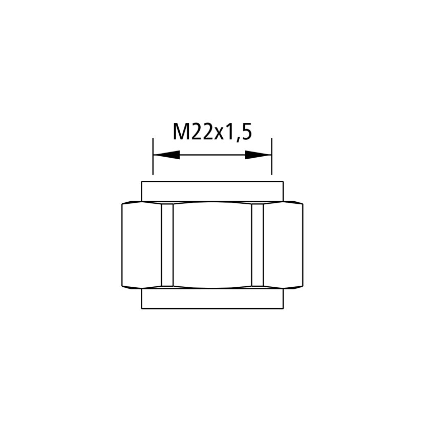 Kongsberg Gewindemuffe M22 x 1,5 - 6237744