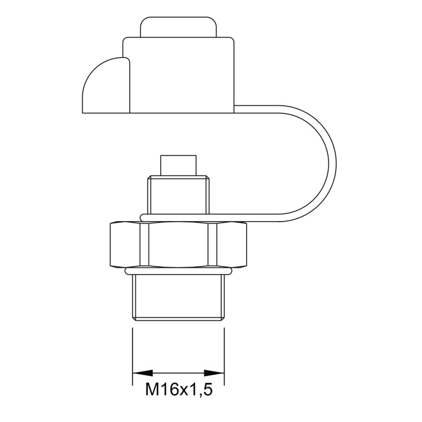 Kongsberg Prüfanschluss M16 x 1,5 - 6237776
