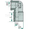 Kongsberg Winkel-Schottstutzen M22 x 1,5, M16 x 1,5 - 6237809
