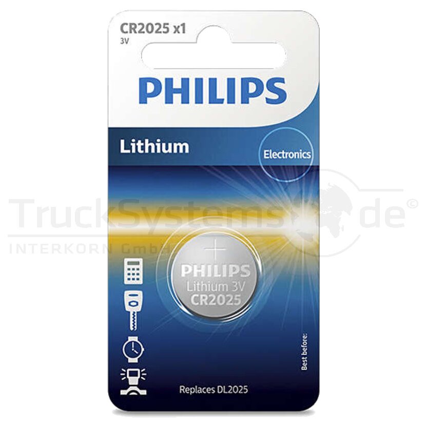 PHILIPS Knopfzelle CR2025/01B Lithium 1er  - CR202501B