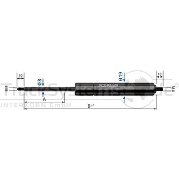 STABILUS GF-Dämpfer 8/19 500N-Lg 360mm-H 144mm  -...