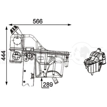 MAHLE Ausgleichsbehälter CRT54000P  - CRT 54 000P