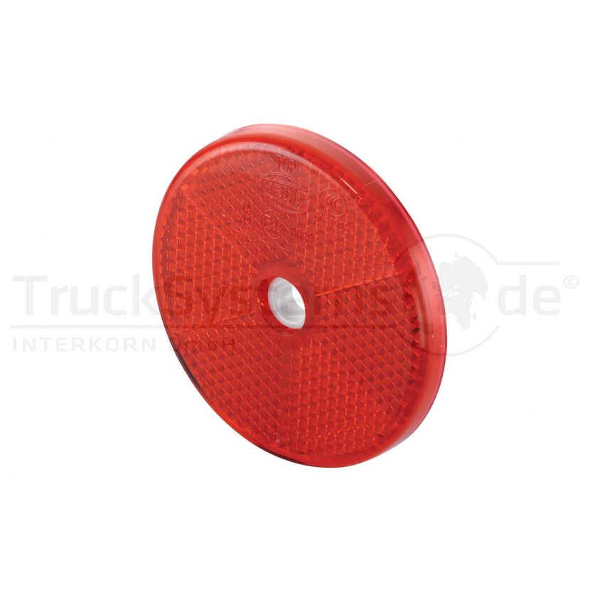 HELLA Rückstrahler rund 60 mm rot geschraubt - 8RA 002 014-231 - 8RA002014231