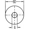 HELLA Rückstrahler rund 60 mm rot geschraubt - 8RA 002 014-231 - 8RA002014231