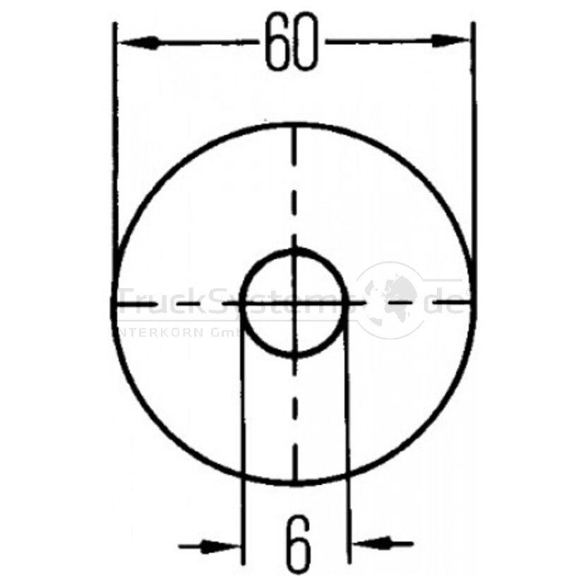 HELLA Rückstrahler rund 60 mm weiß geschraubt - 8RA 002 014-241 - 8RA002014241