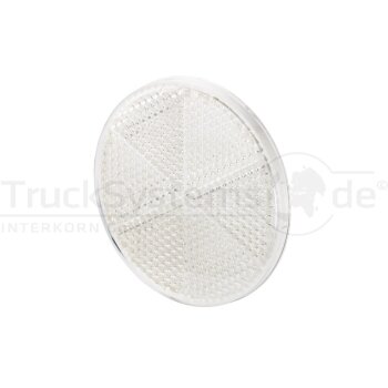 HELLA Rückstrahler rund 60 mm weiß geklebt -...