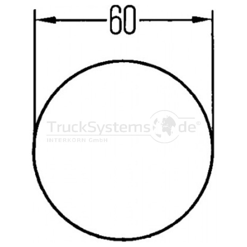 HELLA Rückstrahler rund 60 mm gelb geklebt - 8RA 002 014-301 - 8RA002014301