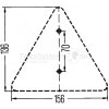 HELLA Dreieckrückstrahler 156x136 mm rot - 8RA 002 020-051 - 8RA002020051