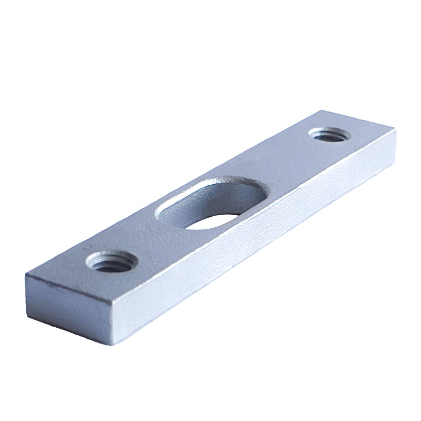 SUER Edelstahl Gewindeplatte 75, 100 mm mit Zugankerbohrung - 340112050