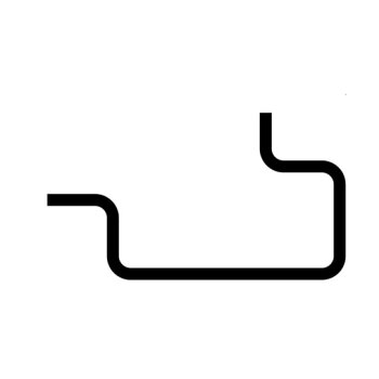 SUER Eckrungenprofil 100/50x31/31x5 mm 5000 mm ges. +...