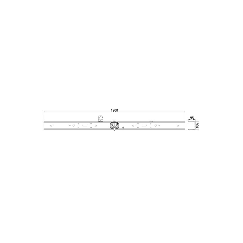 SUER Unterfahrschutz, Stahl, bis 3,5 t, inkl. Kupplung, 1900 mm - 380569760