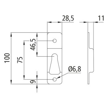 SUER Gegenhalter/Verschlusstasche T 50, Edelstahl, zum...
