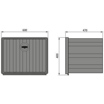 SUER Werkzeugkasten Nova 60, PP, schwarz, 600 × 400...