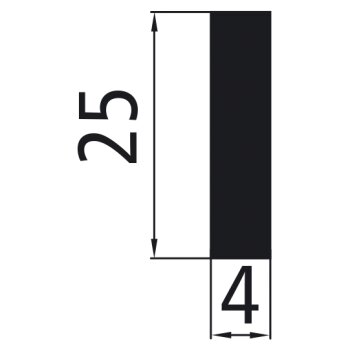 SUER Alu Flachmaterial 25x4 mm, pressblank - 535641180