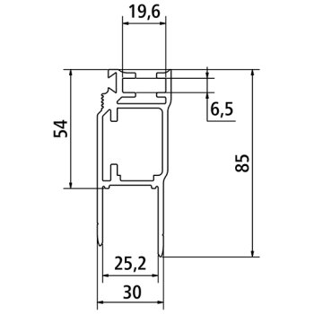 SUER Alu 25er Einfassung f. BWH 2.0, eloxiert - 537621319