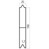 SUER Alu 25er Aufstecklatte, 150mm, mit Mittelsteg, pressblank - 540621223