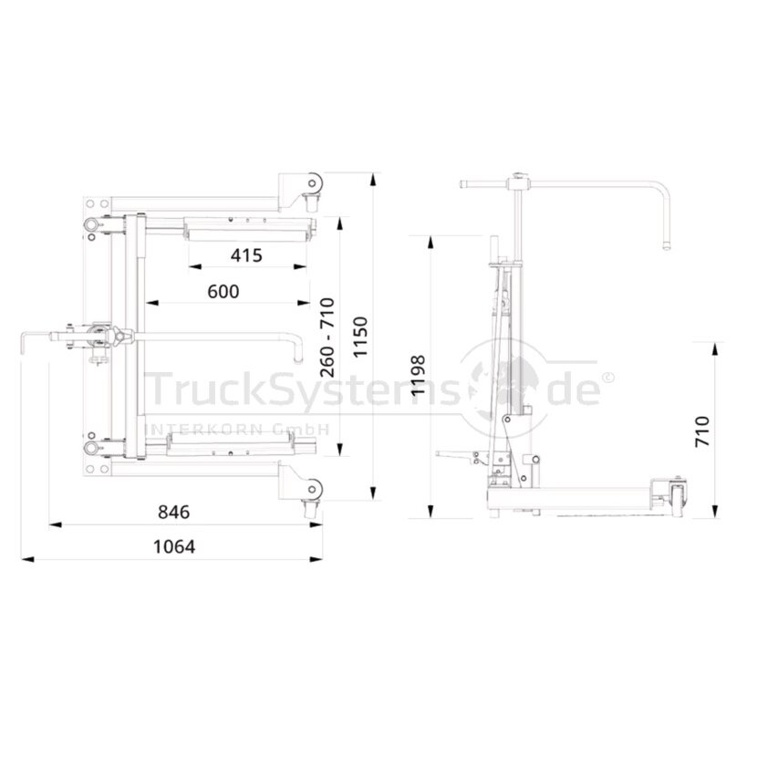 AC Hydraulic A/S Radmontagegerät 0 5t 270-1300mm - 6005000
