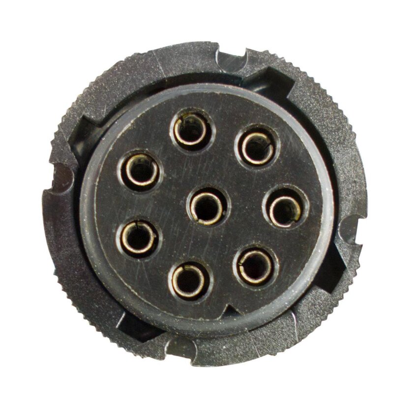 Aspöck Verbinder 8-polig Bajonett, Buchse, gelb - 13-0821-014 - 130821014 - 13-0821-017 - 130821017