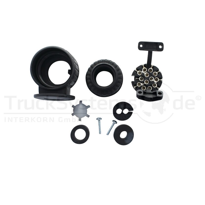 Aspöck 13-polig Stecker, 12 V, nach ISO 11446 - 13-3037-007 - 133037007 - 13-3037-001 - 133037001