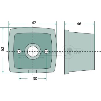 ASPÖCK Positionsleuchte Squarepoint weiß -...