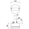 Aspöck 3-Kammerleuchte LED, 12/24 V, Durchmesser 140 mm, 8-polig Baj., Doppelfür - 23-8400-777 - 238400777 23-8400-771 - 238400771