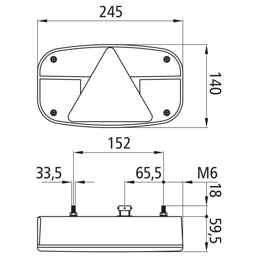 Aspöck Multipoint III, 12 V, rechts, 5-polig Bajonett, mit RFS, OEM - 24-8210-007 - 248210007 - 24-8210-001 - 248210001