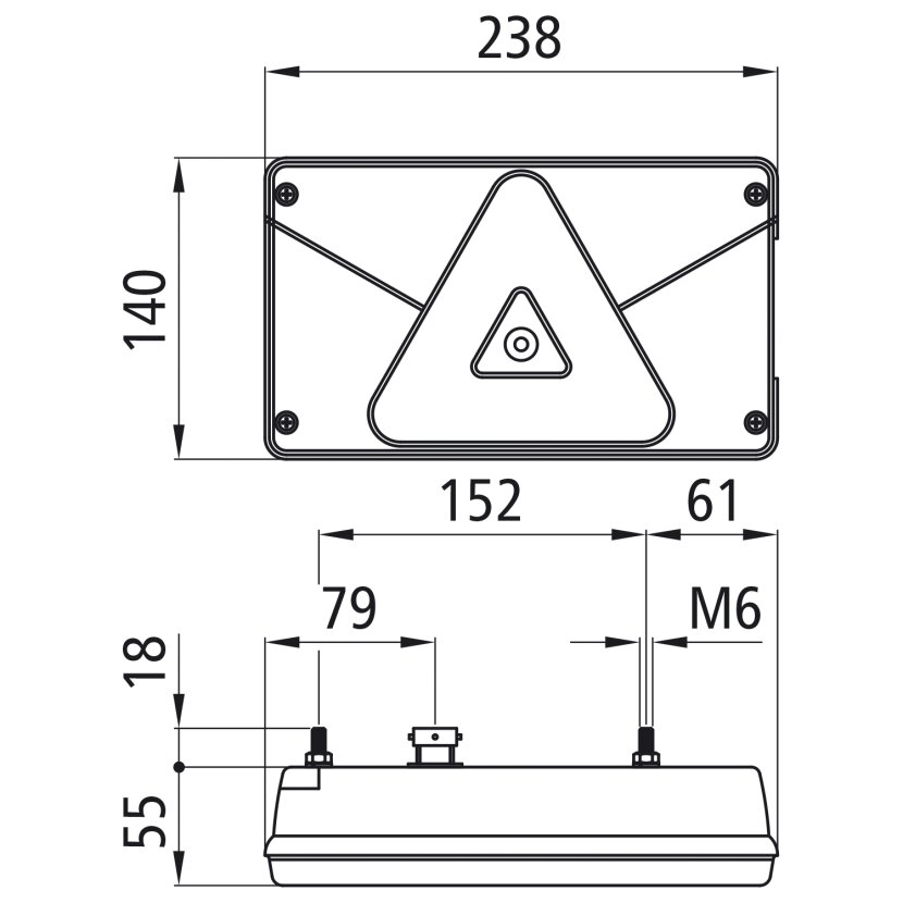 Aspöck Multipoint V, 12 V, links, 5-polig Bajonett, mit Dreieck, RFS - 24-8510-007 - 248510007 - 24-8510-001 - 248510001