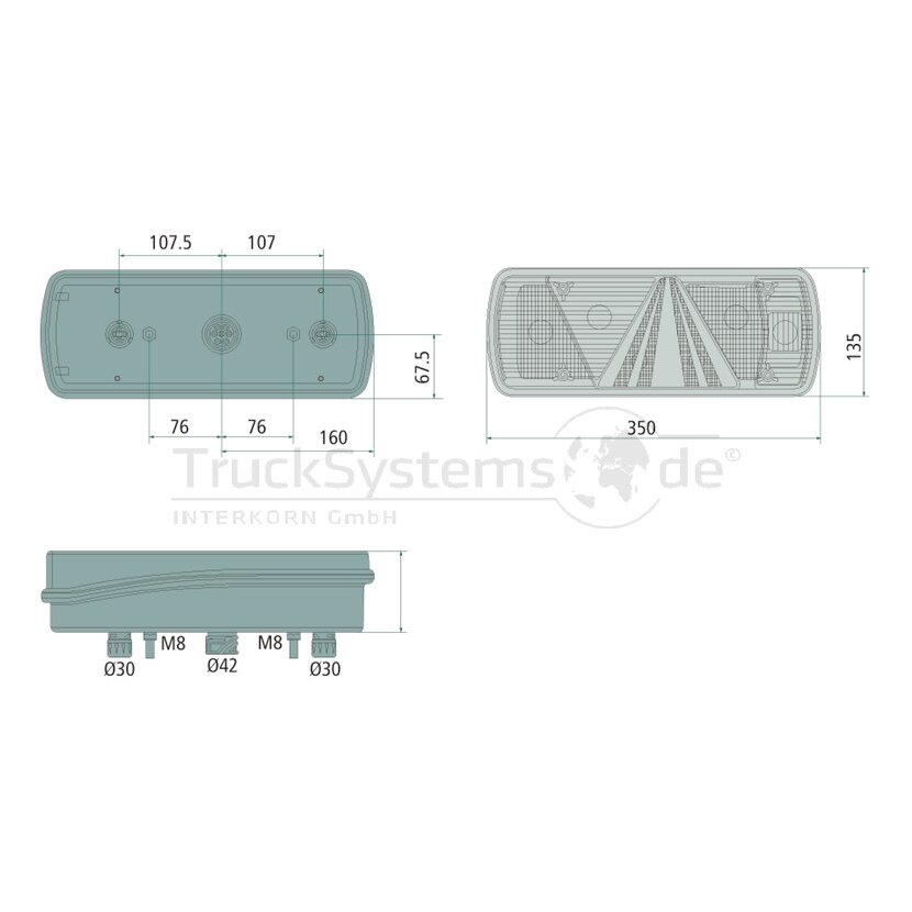 Aspöck Ecopoint II, 24 V, rechts, 7-polig ASS, mit Dreieck - 25-2900-007 - 252900007 - 25-2900-001 - 252900001