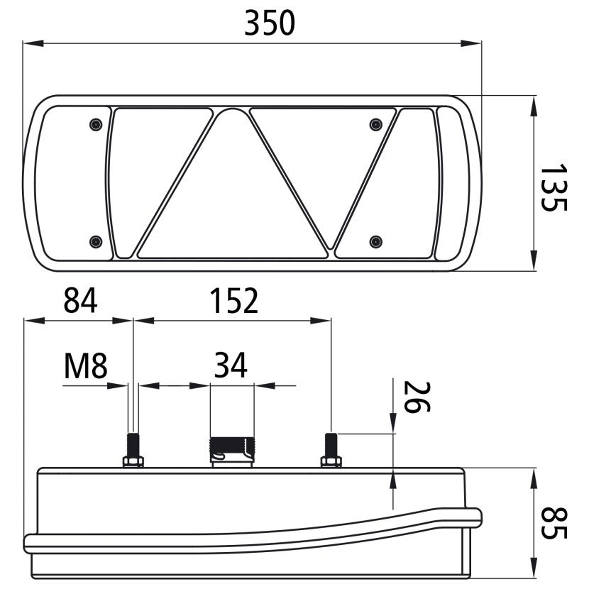 Aspöck Ecopoint II, 24 V, rechts, ohne Dreieck, 7-polig ASS, SML, OEM - 25-2960-007 - 252960007 - 25-2960-001 - 252960001