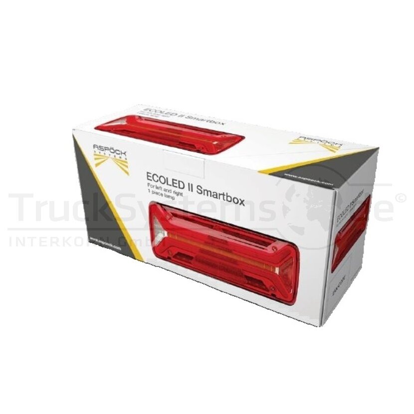 Aspöck EcoLED II Smartbox,12/24V,li=re,7-pol.+4x2-pol.AMP,Scheibe lose - 25-4126-047 - 254126047 - 25-4126-041 - 254126041