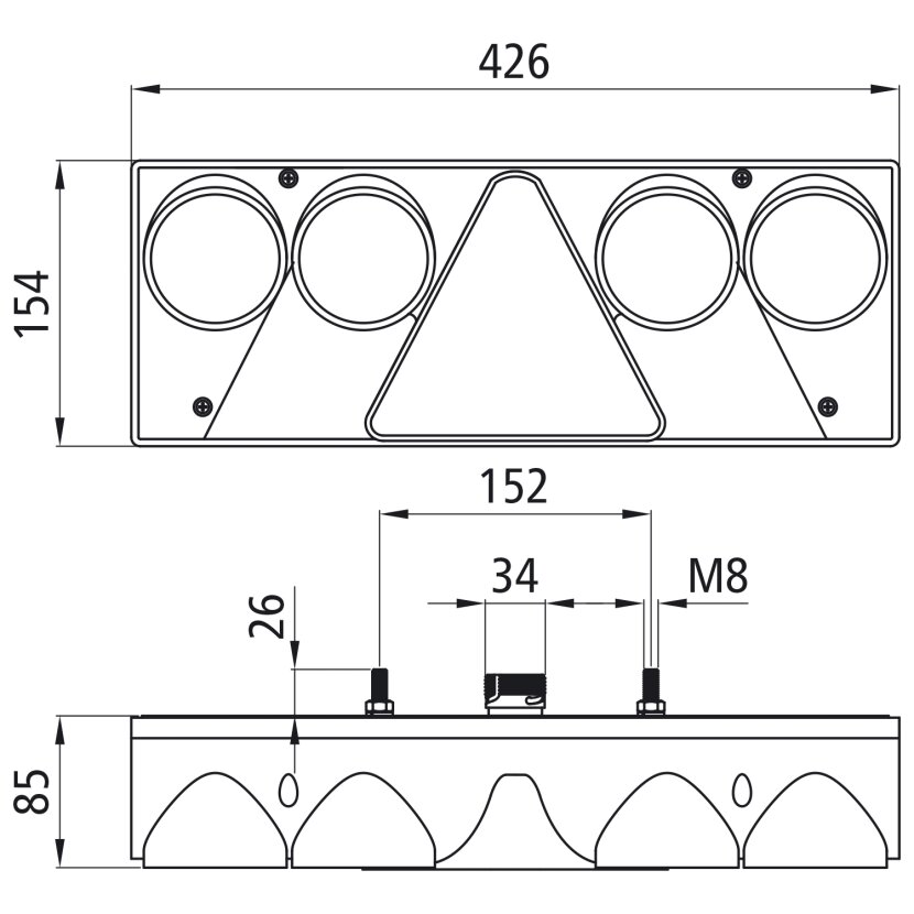 Aspöck Europoint II, 24 V, rechts, 7-polig ASS, ohne SML, Teil-LED/Hybrid - 25-6400-717 - 256400717 - 25-6400-711 - 256400711