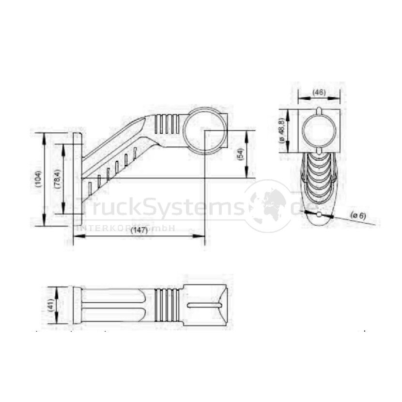 Aspöck Superpoint III LED, 24 V, re, rot/weiß/gelb, 4,00 m, open end, OEM - 31-3302-007 - 313302007 - 31-3302-001 - 313302001