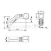 Aspöck Superpoint III LED, 24 V, re, rot/weiß/gelb, 4,00 m, open end, OEM - 31-3302-007 - 313302007 - 31-3302-001 - 313302001